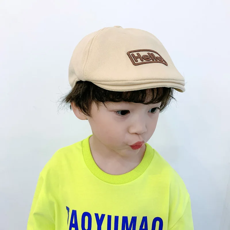 Doitbest baby HELLO Letters береты детские весенние хлопковые детские кепки для мальчиков и девочек Шляпа берет для малышей от 1 до 4 лет.