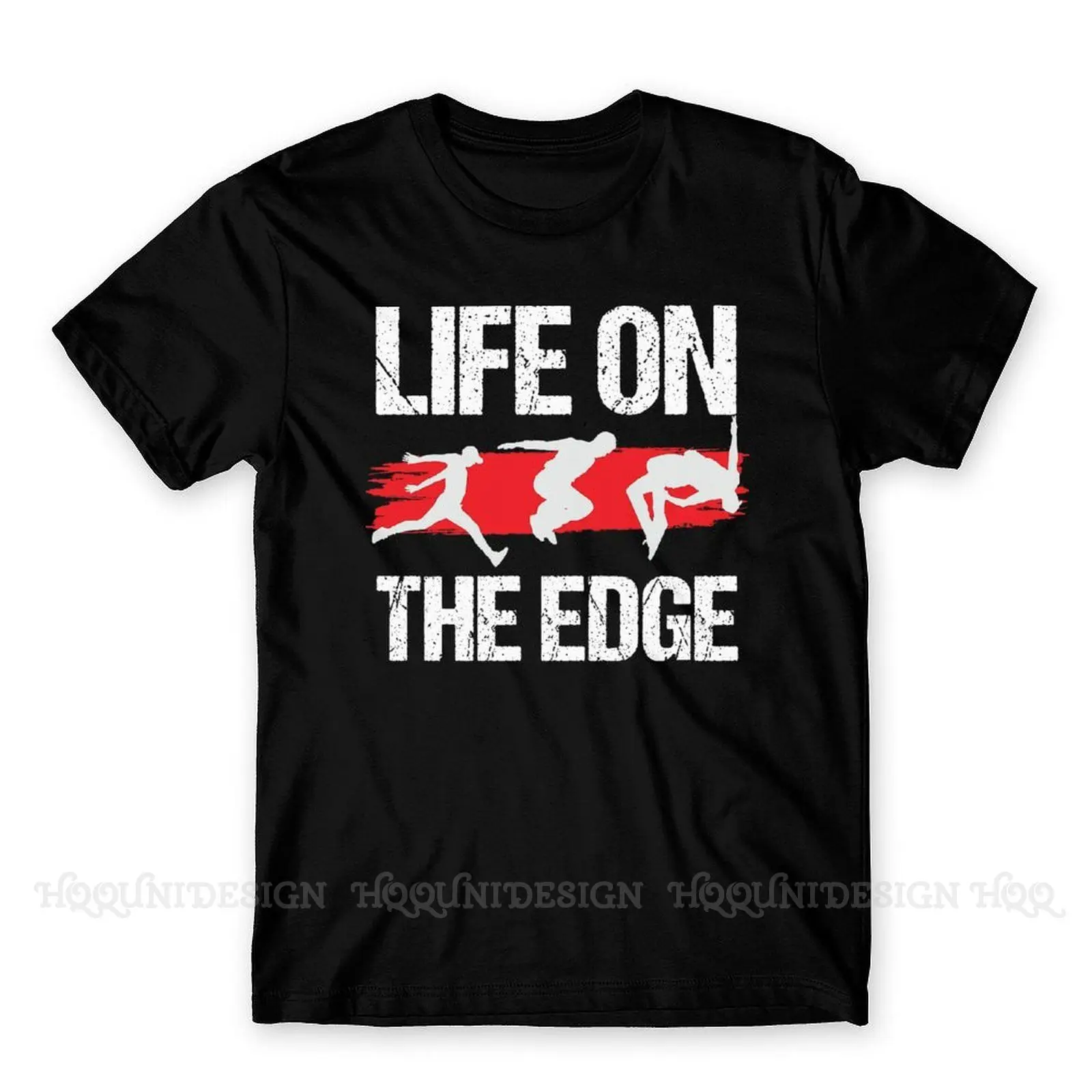

Men's Life on The Edge T Shirts Fisherman Fly Fishing Funny FSH 100% Cotton Clothing Funny Short Sleeve Crewneck Tee Shirt