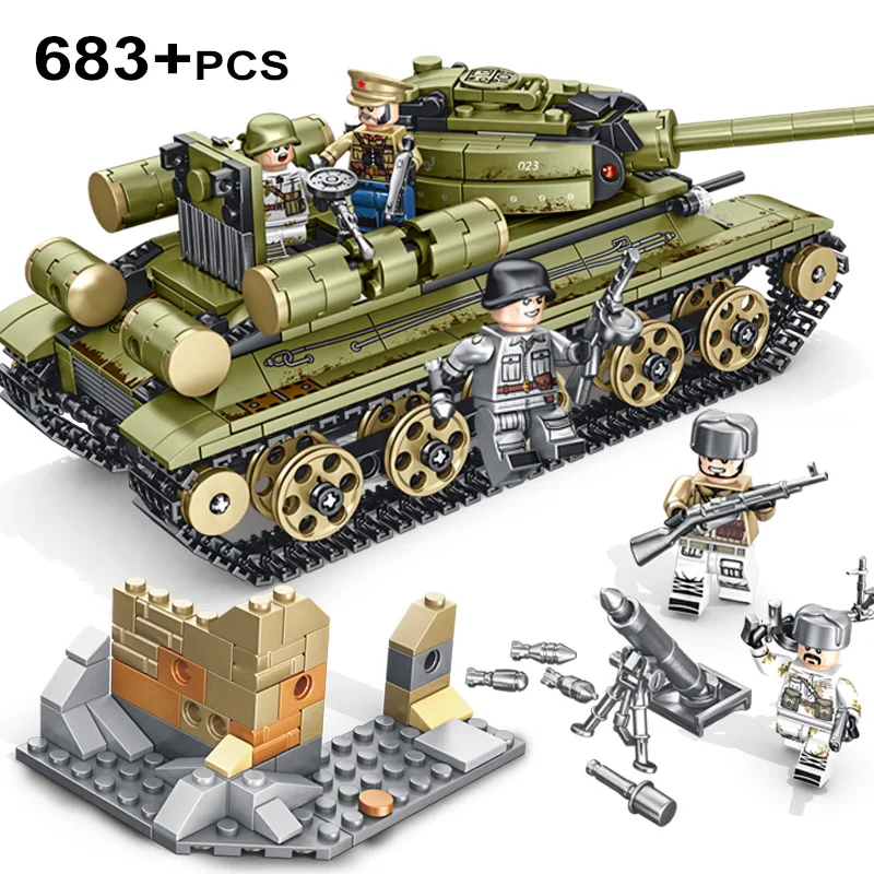 Sembo Block LCM3 посадочный корабль и танк WW2 армейские строительные блоки военные