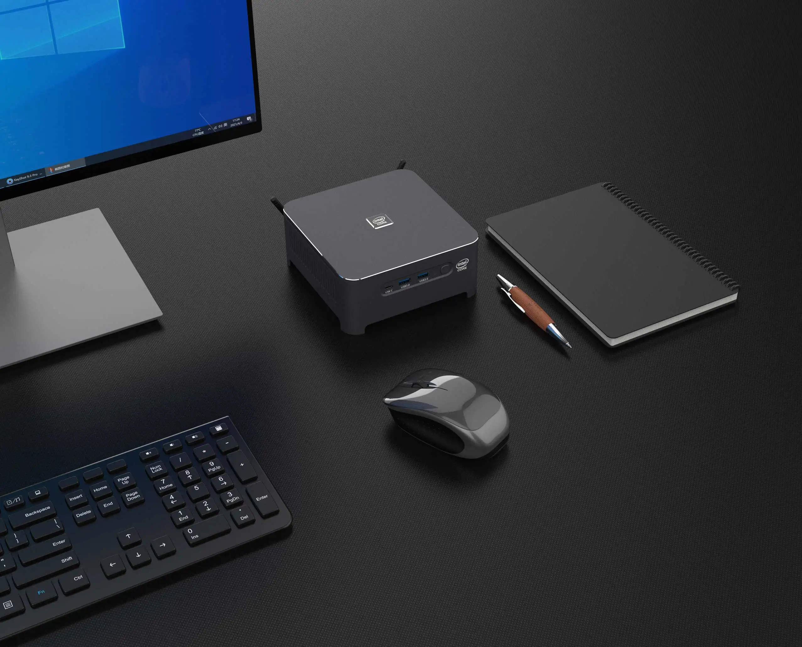Топ 10-го поколения Core i9 10980HK i9-10880H Intel Mini PC 2 LAN Windows 10 * DDR4 NVMe игровой компьютер DP HDMI