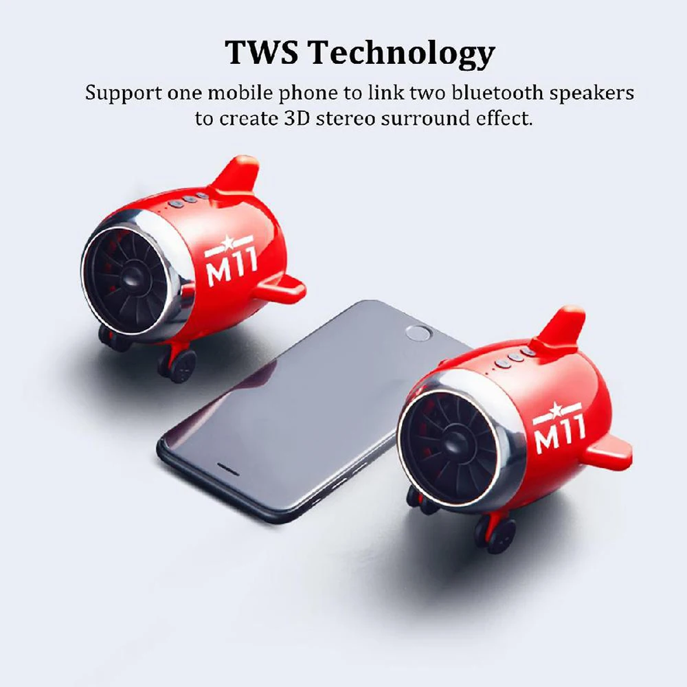 Мини-динамик воздушного типа Bluetooth FM-радио USB-порт TF-карта беспроводной бас стерео