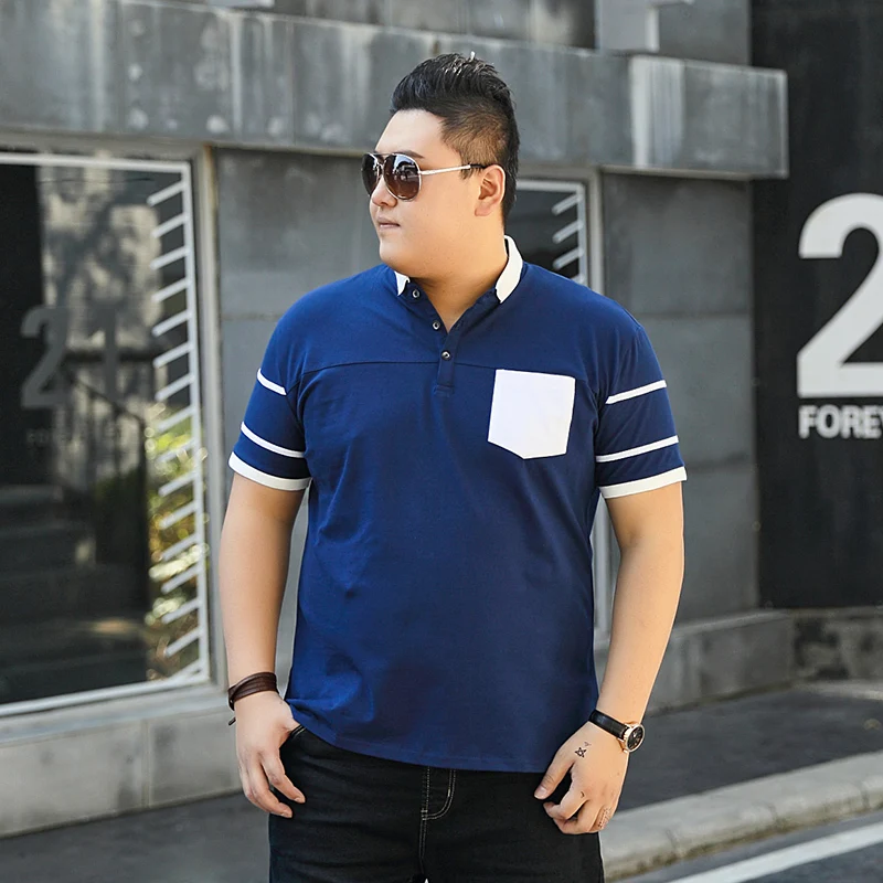 

9XL 10XL 8XL plus size Men polos Solid Short-Sleeve Loose Fit Mens Embroided Shirt Men polos Shirts Casual Camisa