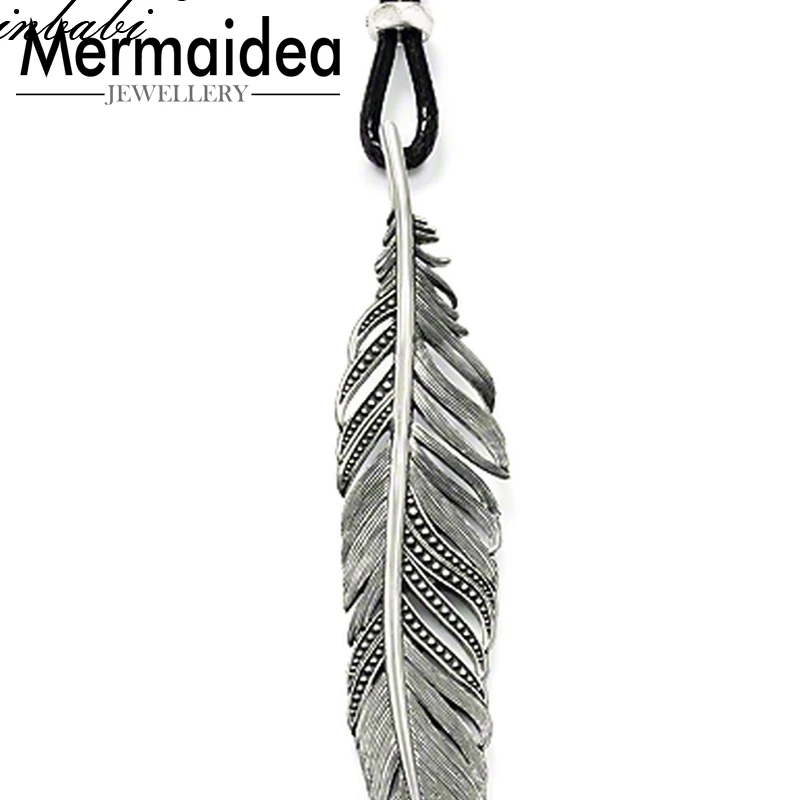 Ts перо кожа модный подарок для женщин мужчин сердце Rebel Посеребренная Мода