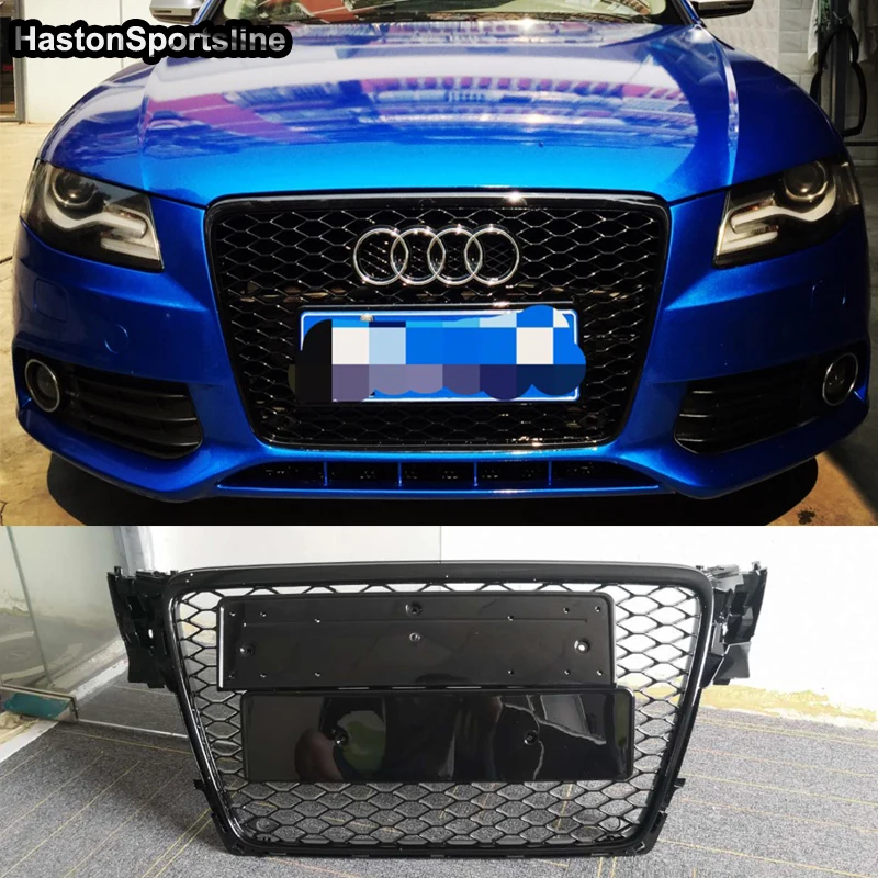 

Car styling 2009~2012 A4 RS4 S4 Sline Black Emblem Front Bumper mesh Grill Grille For Audi A4 S4 RS4 S Line