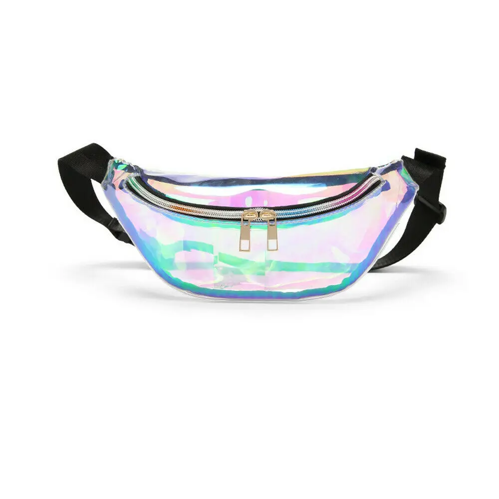 

Fashion Transparent Laser PVC Bag Unisex Messenger Bag Cross Body 2019 Small MIni Waist Bag Travel Hiking Handbags