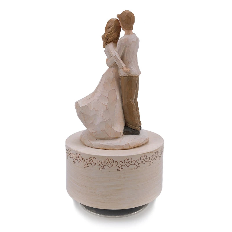 Новая Скандинавская каучуковая музыкальная шкатулка для влюбленных из дерева