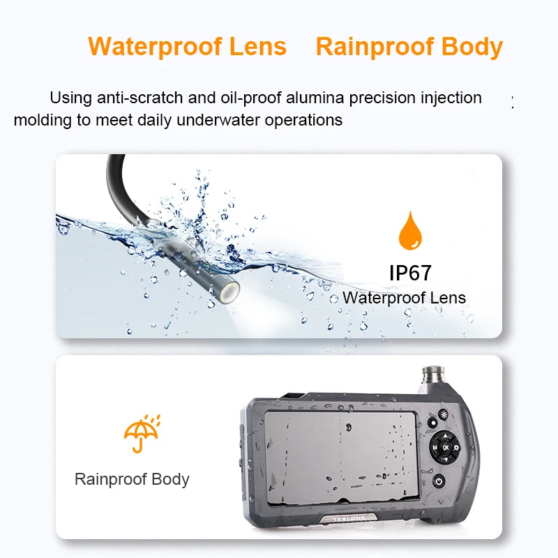 Автомобильный эндоскоп TESLONG 1 МП HD 4 5 дюйма ЖК-монитор 7 мм двойной объектив 1080P