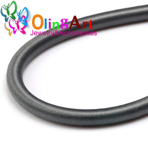 KX 46cm 5mm PT06 5 мм 46 см мягкий искусственный шелк различные материалы/несколько цветов шнур полые резиновые DIY ожерелье браслет ювелирных изделий - Цвет: KX 46cm 5mm PT06