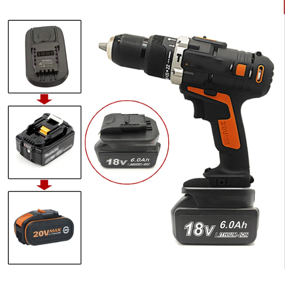 Адаптер для аккумулятора Makita 18 в преобразователь литиевого WORX 20 4-контактный
