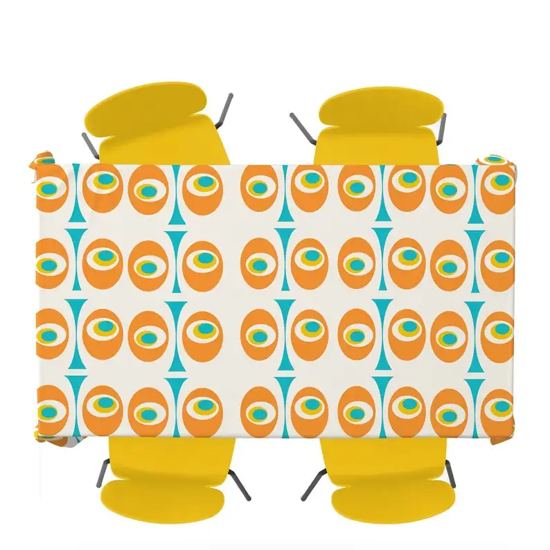 

Summer Table Cloth Retro Mid Century Modern Tablecloths