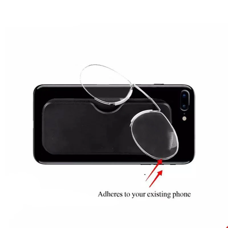 Очки для чтения с зажимом носа портативные из пеноматериала чехол телефона |