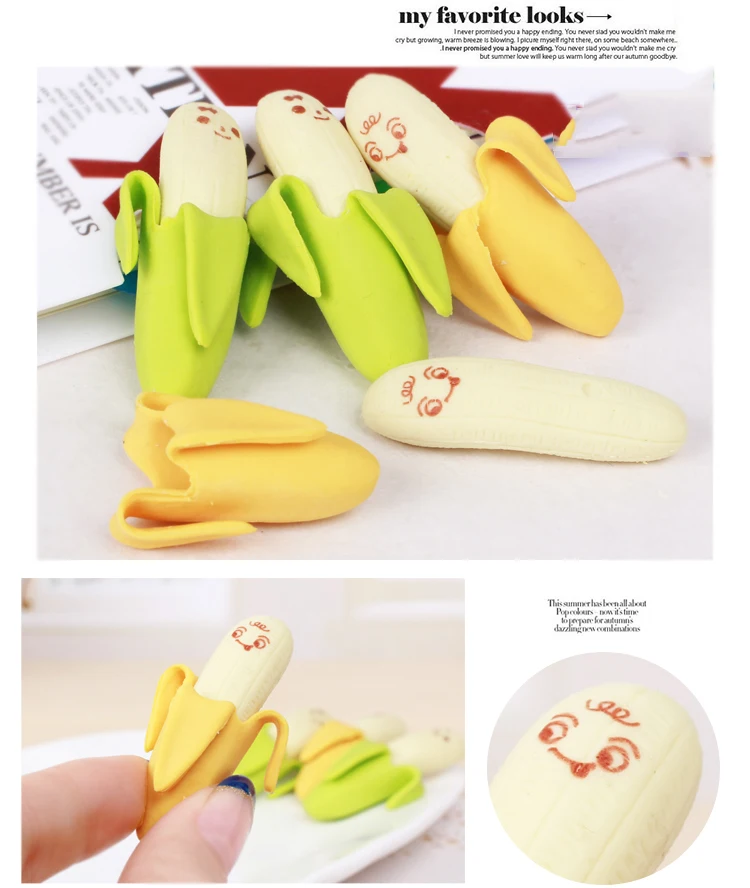 Ластик карандаш в виде банана 2 шт.|Ластики| |