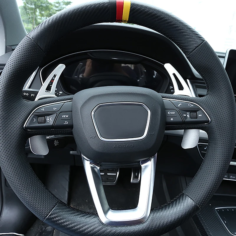 Для Audi Q5 FY, автомобильный Стайлинг, Авто Руль, шифт, рамка, накладка, наклейка, аксессуары для интерьера