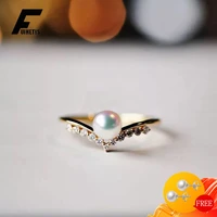 fashion pearl rings 925 silver jewelry with zircon gemstones accessories finger ring for women wedding engagement gift wholesale