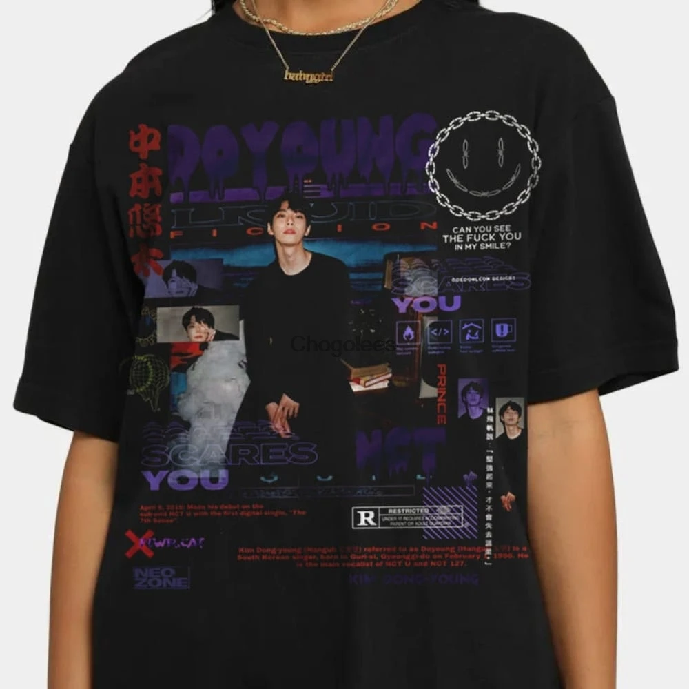 Футболка Doyoung NCT Kim Dong-young K-Pop в Корейском стиле (1) | Мужская одежда