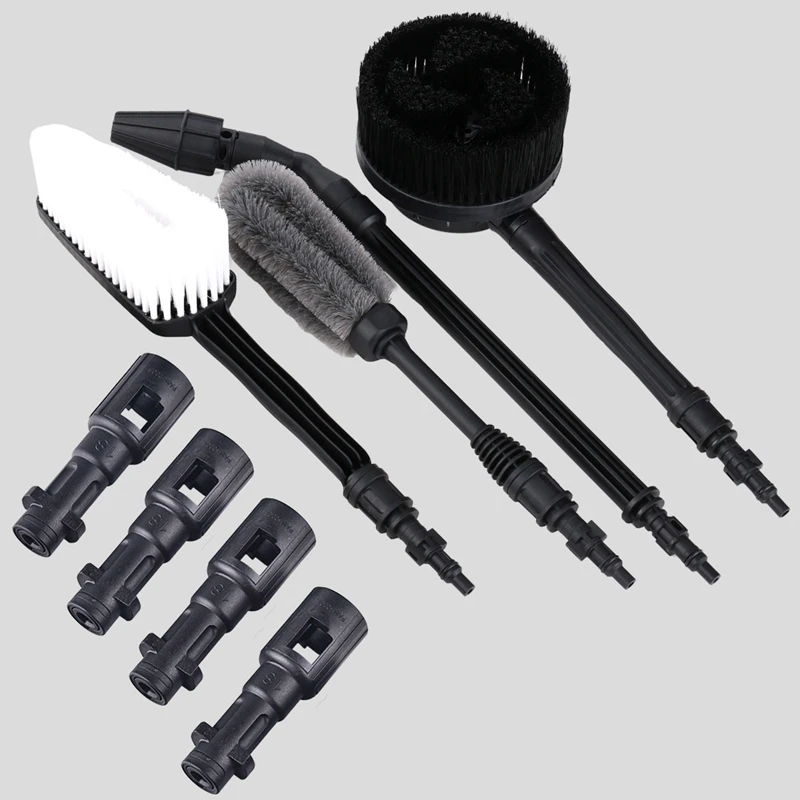 Car Washer Water Spray-Gun Lance Nozzle with Brushes High Pressure Cleaner Set
