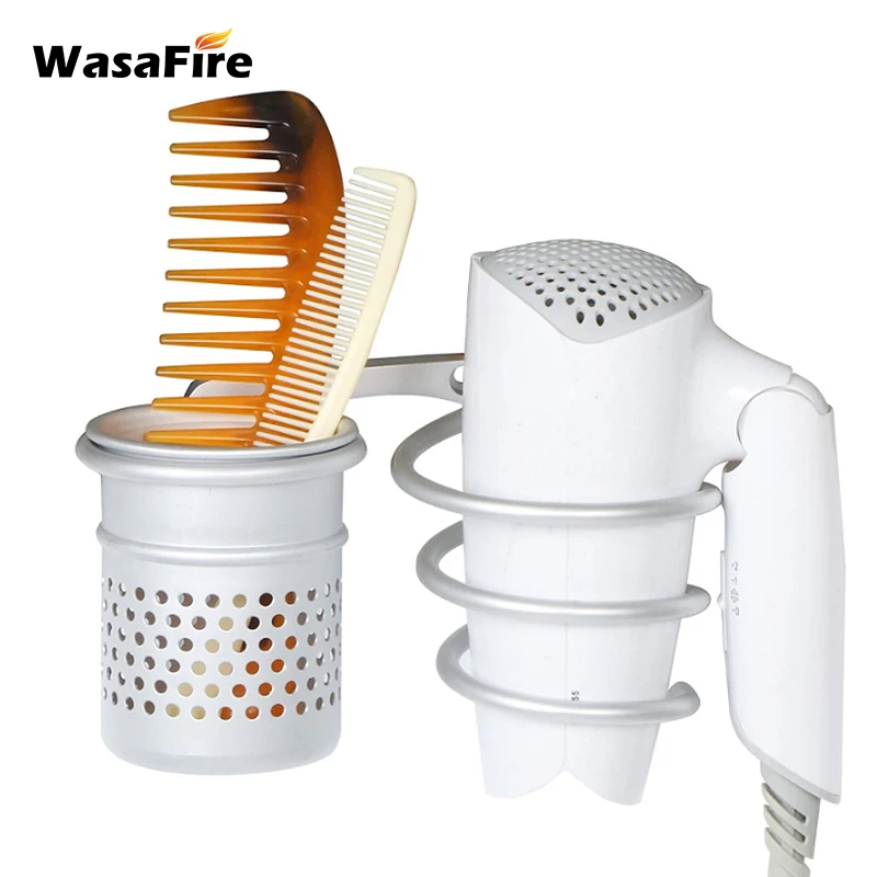 

Hair Dryer Holder Blower Organizer Wall Mounted Anti-rust Hairdryer Rack Stand Shelf Home Bathroom Bedroom Accessories