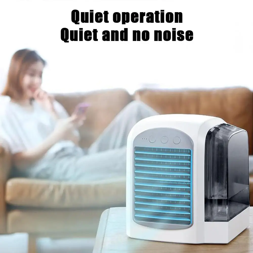 3 Speed Mini USB Desktop Fan Personal Portable Cooling with LED Night Light 3-Speed 380ml Water Tank Humidifier Mister | Обустройство