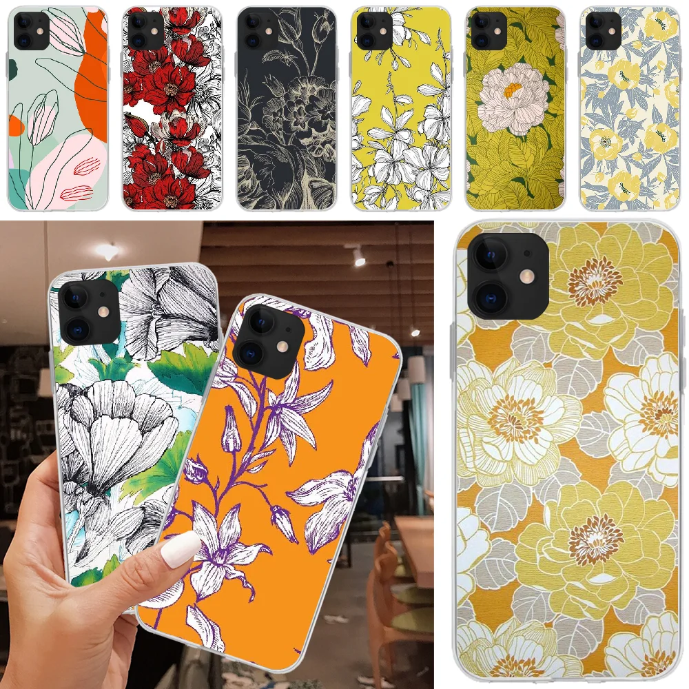 

Reayou beautiful flower Cover Black Soft Shell Phone Case For iPhone 5C 5 5S SE 7 8 plus X XS XR XS MAX 11 11 pro 11 Pro Max