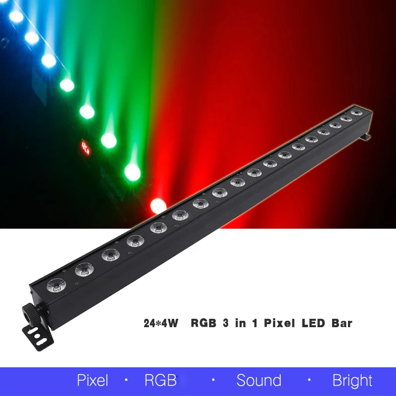 Светодиодсветодиодный панель 3 в 1 24*4 Вт RGB сценический эффект настенная стирка