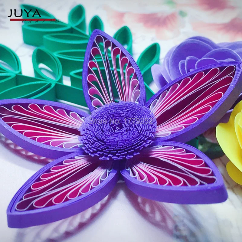 JUYA Gradient Paper Quilling Strips, 10 Colors, 390mm Length, 4 Width Options, QP388, White to Dark Color Transition image 5