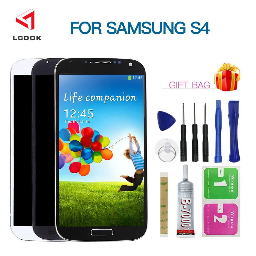 Регулируемая яркость ЖК дисплей для samsung Galaxy S4 I9505 I9500 I9506 I337 кодирующий