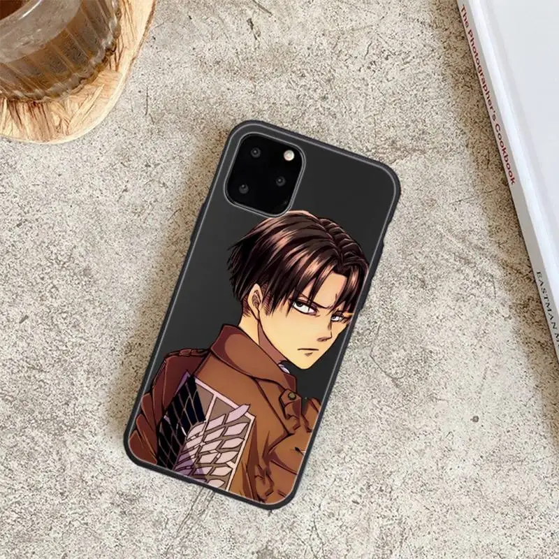 

Hot Anime Attack On Titan Levi Ackerman Phone Case For Iphone 6 6s 7 8 Plus XR X XS XSmax 11 12 Pro Mini Max
