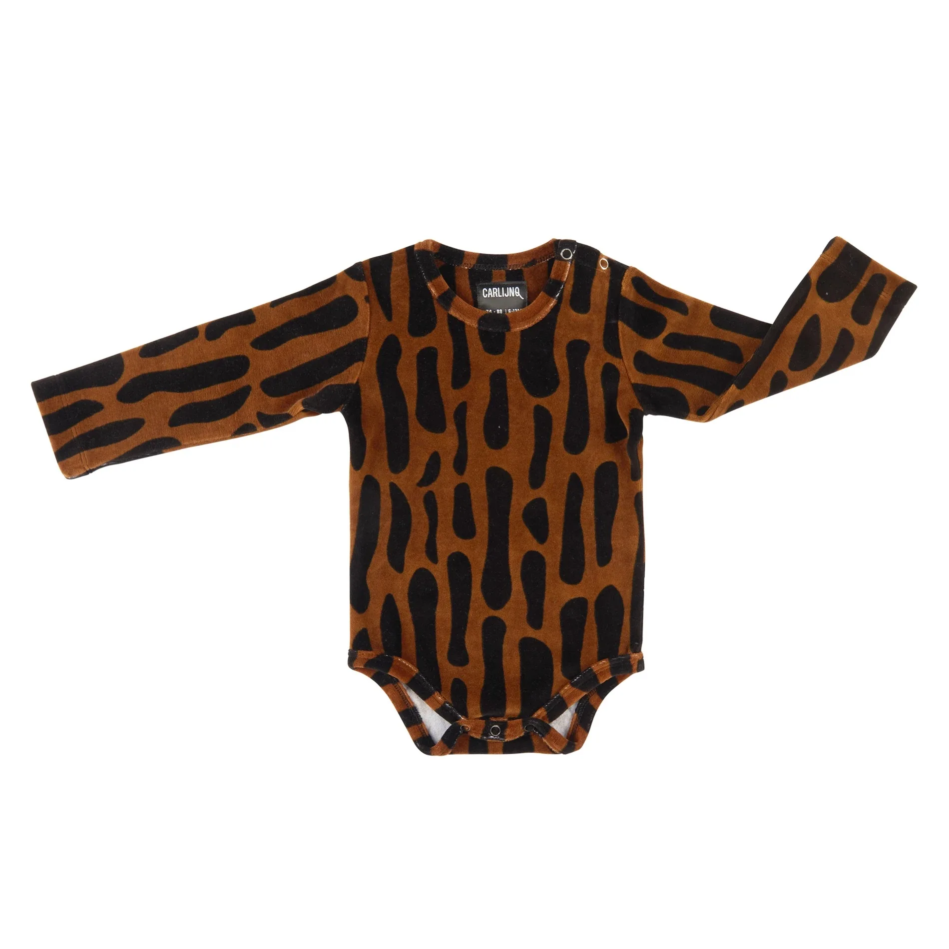 Leopard Bodysuit CarlijnQ/Фирменный Детский свитер и штаны; Модные топы для маленьких мальчиков с изображением птиц и деревьев; осенне-зимние топы для девочек; зимняя одежда для малышей - Цвет: Leopard Bodysuit
