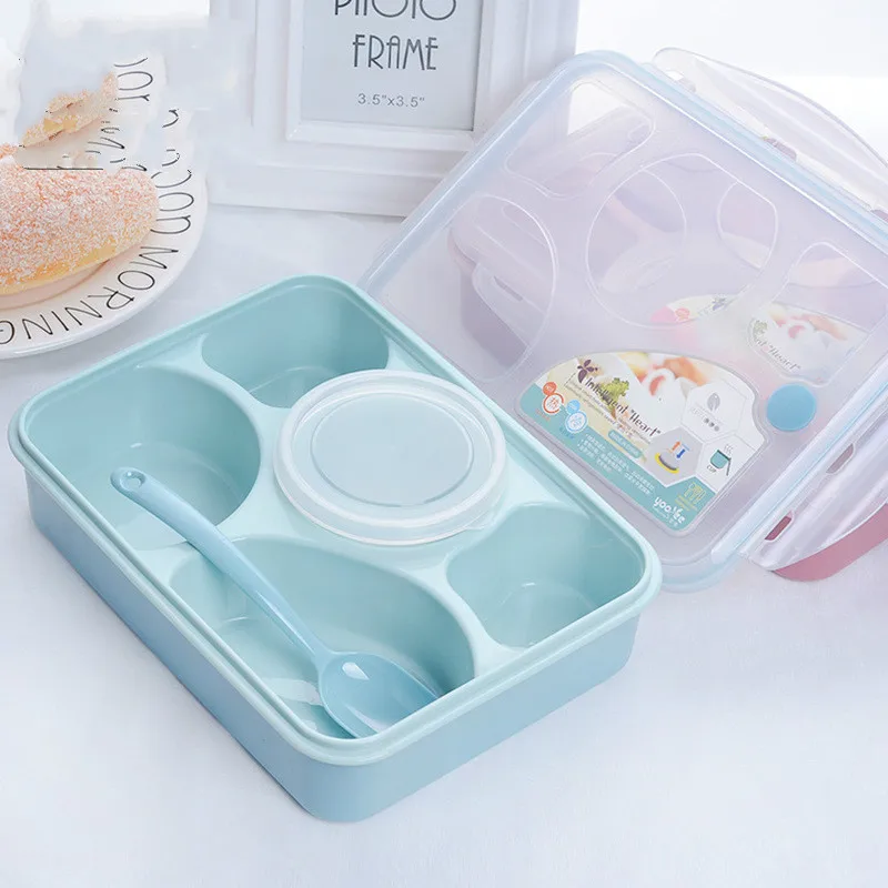 Милый пищевой контейнер термос для студентов пластиковый Ланч бокс