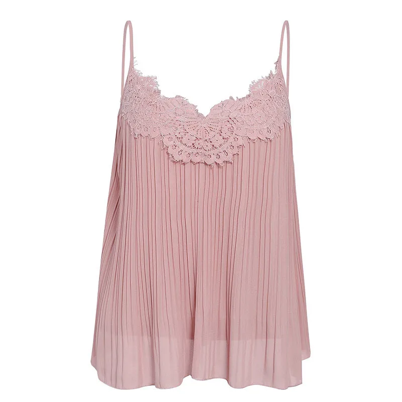 

Top Women Summer 2020 Sexy Party Casual Vest Lace Pink Camisole Top Y2k Top Femme Ropa Mujer Vetement Femme
