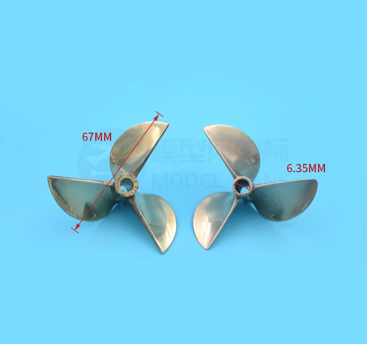 пропеллеры 67 мм из меди с трем