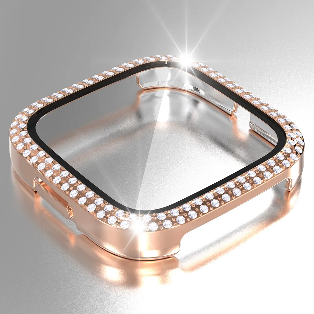 Модный женский чехол из поликарбоната с бриллиантами для Fitbit Versa 2 3 Sense часов