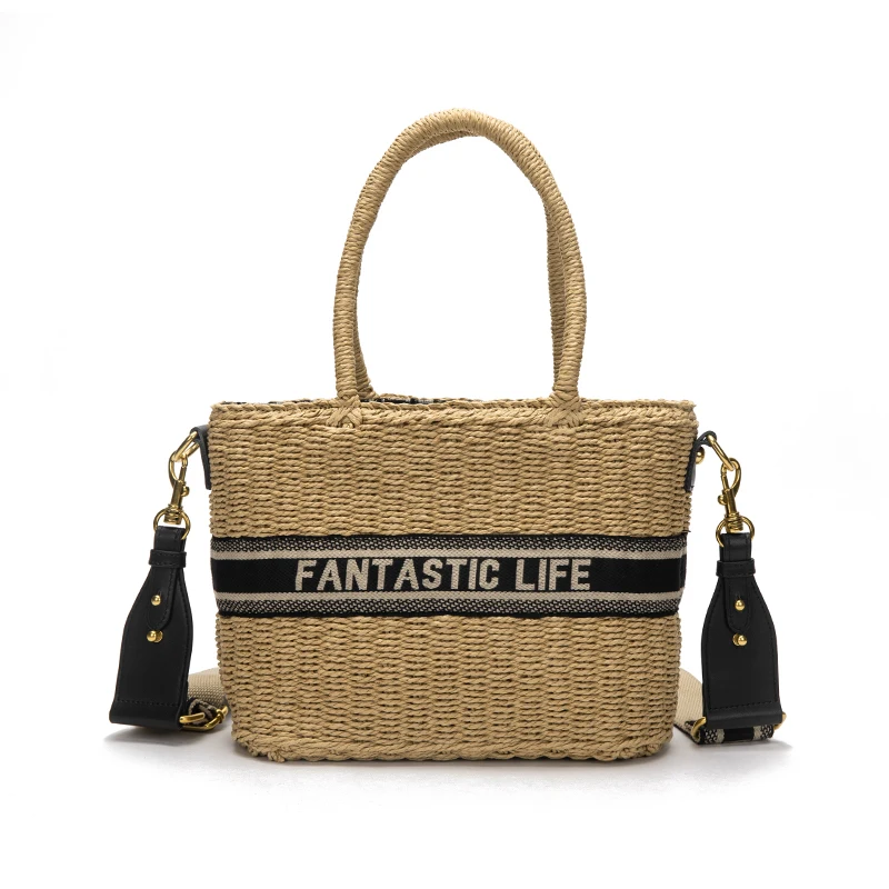 

Handbag Woven bolso de mano mujer stitching trend letter printing texture handbag