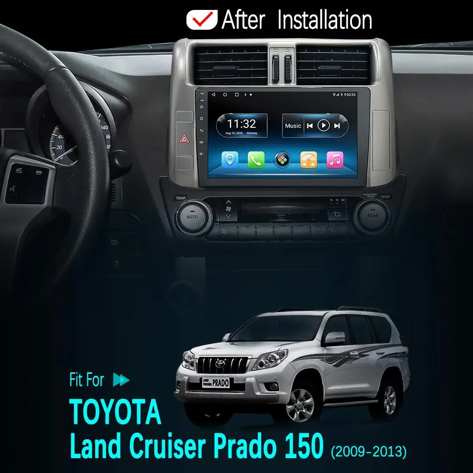 Android 10 DSP OCTA CORE 6 + 128G CATRONICS для Toyota Land Cruiser Prado 150 200 автомобильный DVD мультимедийный