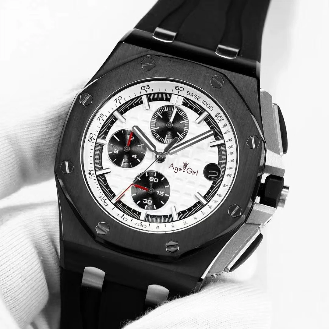13 Роскошные брендовые новые кварцевые ChronographSports мужские часы секундомер Lebron James модные сапфировые часы со стразами черные резиновые AAA - Цвет: 13