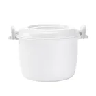 Рисоварка для микроволновой печи с ручкой, не содержит бисфенола А, простая в использовании пароварка, чашка для рисоварки, посуда, белого цвета, диаметр 1415,5 см