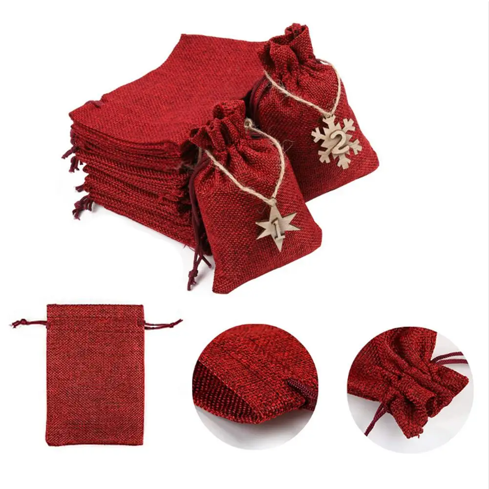 

24pcs Christmas Bag Christmas Ornaments Countdown Calendar Gift Bag Christmas Gift Kids Gift Christmas Tree Decoration For Home