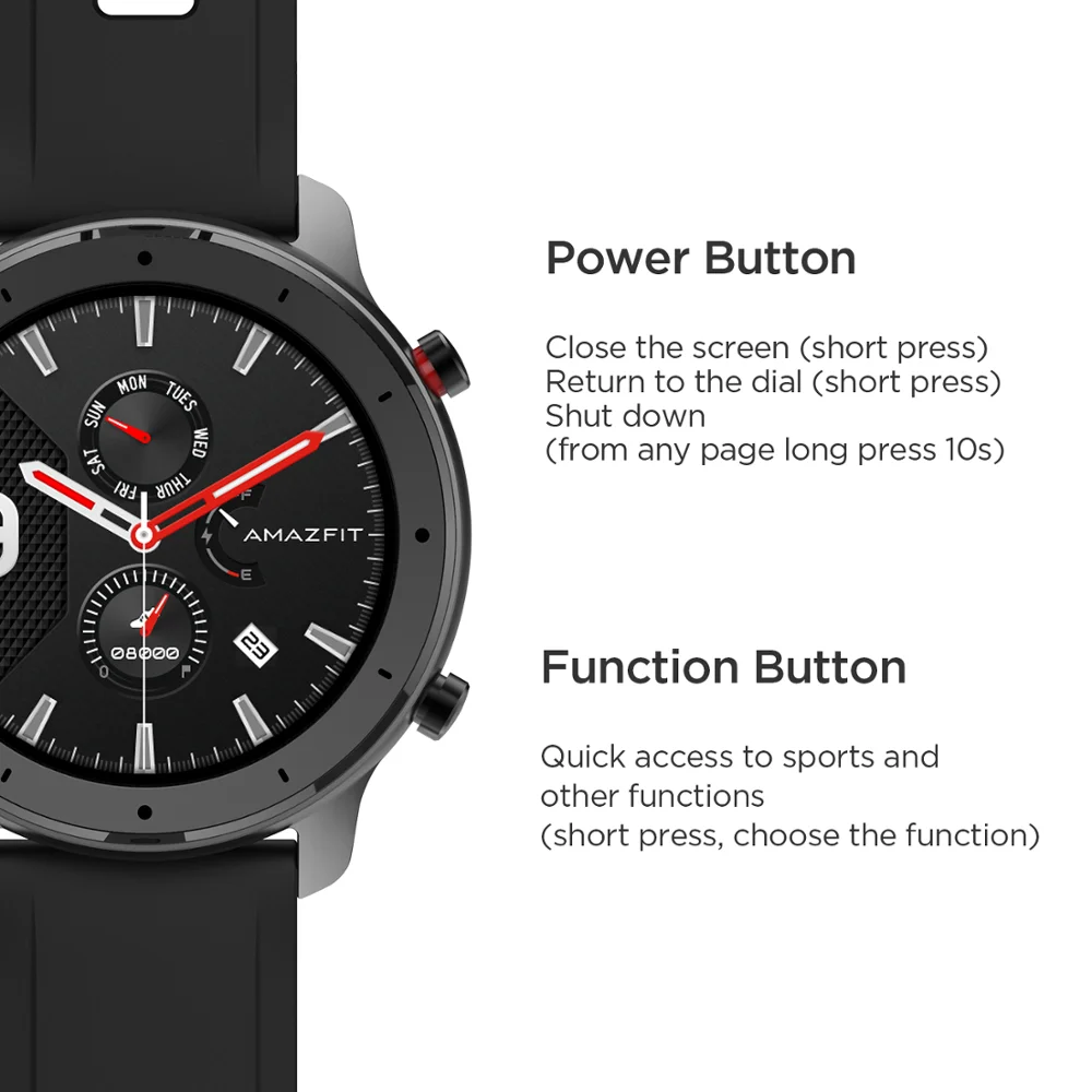 Глобальная версия Amazfit GTR Lite 47 мм Смарт-часы водонепроницаемые умные часы AMOLED