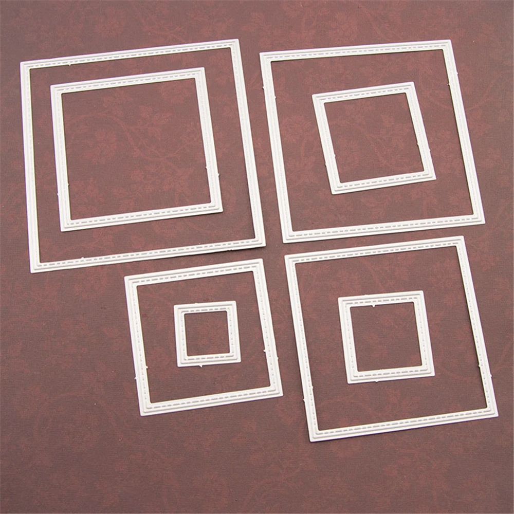 8 шт. квадратные металлические режущие штампы Скрапбукинг Ремесло вырезания