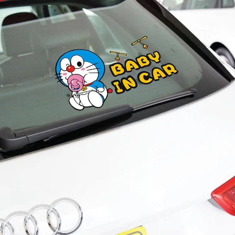 19 см * 11 Doraemon Baby IN Car On Board Мультяшные милые автомобильные наклейки креативные