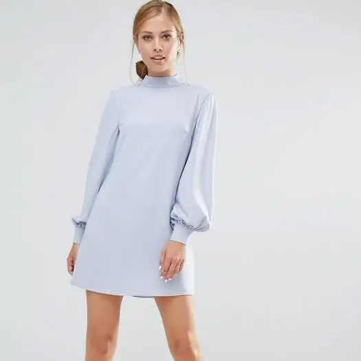 Мини платье милые вечерние платья для женщин светильник голубой фонарь длинные