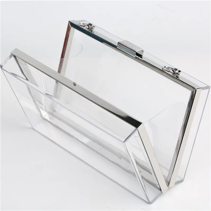 Модная акриловая прозрачная сумка женские клатчи на цепочке сумки-мессенджеры