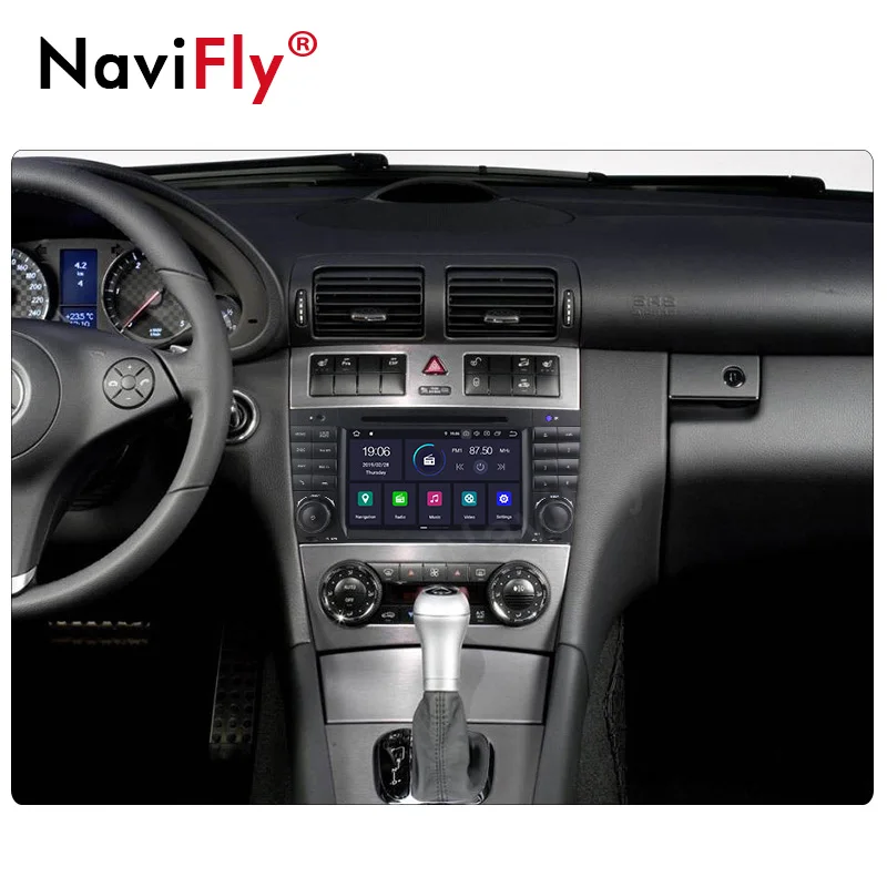 NaviFly ips DSP Android 9 автомобильный dvd-плеер для Benz W203 W209 W219 A-Class A160 C-Class C180 C200 2 Din радио gps ADAS DVR Carplay