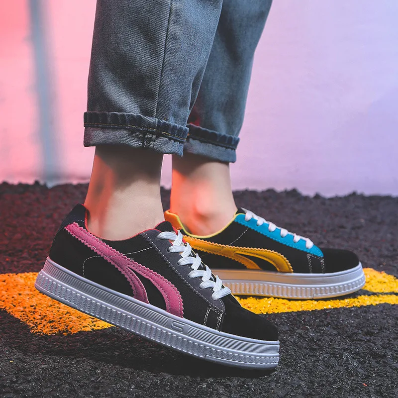 2019 г. новые осенние дышащие Лоскутные белые туфли с закрытым носком женская