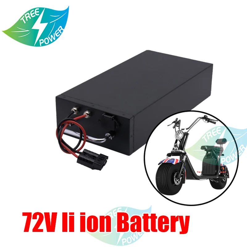 

Rechargeable 72v 12ah 20Ah lithium Li ion lipo battery BMS 20S 72V for 1500w electric scooter kit bike bicycle +3A Charger