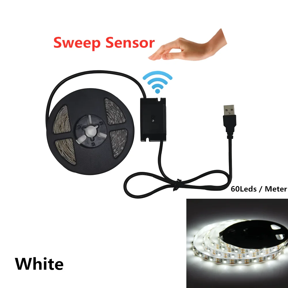 

Косметическое зеркало для макияжа, 5 В, USB светодиодная гибкая лента, USB-кабель с питанием, туалетное зеркало, декор лампы 0,5 м-5 м