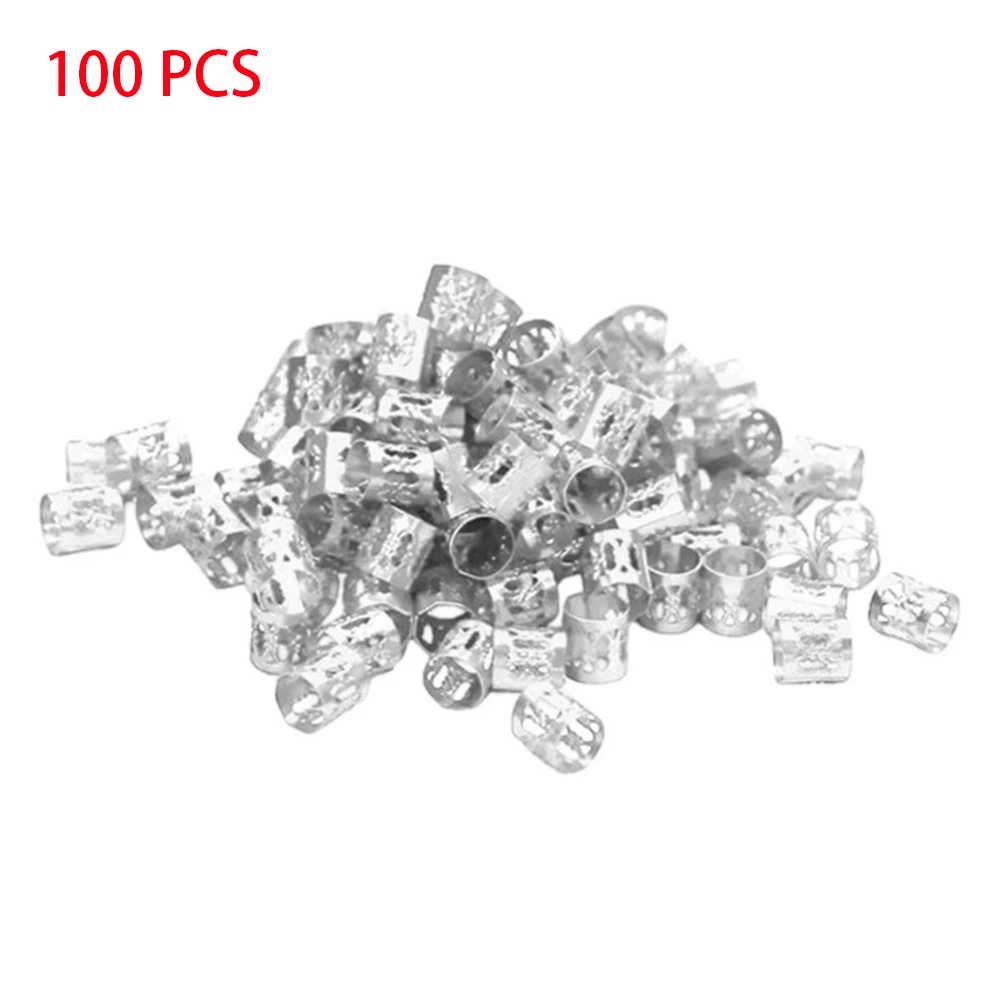 100 шт Золотое металлическое кольцо дреды бусины для косичек волосы дредов