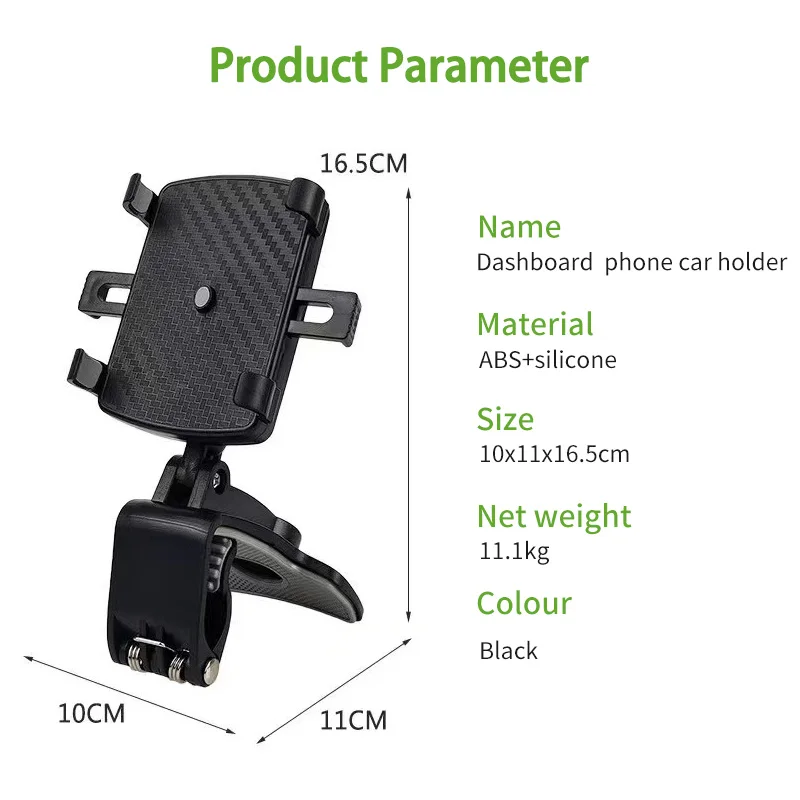

ANKNDO Car Phone Holder Dashboard Mount Mobile Phone Support GPS Navigation Bracket Rearview Mirror Sun Visor Stand For Phone