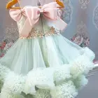 Мятно-зеленые цветочные платья для девочек винтажные праздвечерние чные платья трапециевидной формы для девочек платья для фотосессии ручной работы