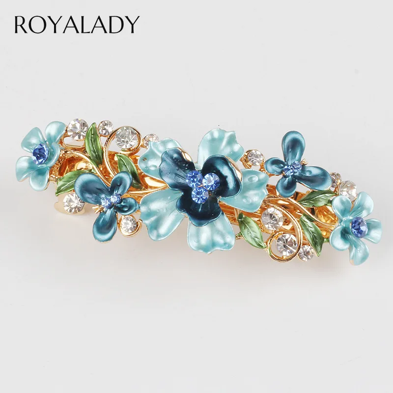 Элегантные красивые заколки для волос с цветком и кристаллами женщин женские
